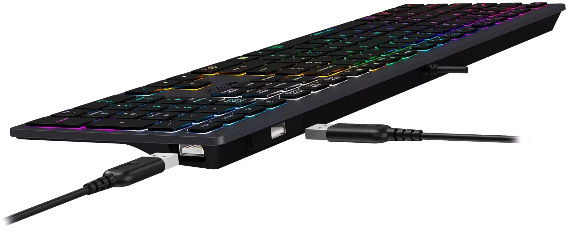 Клавиатура проводная A4Tech Fstyler FX60H, USB, серый/белый