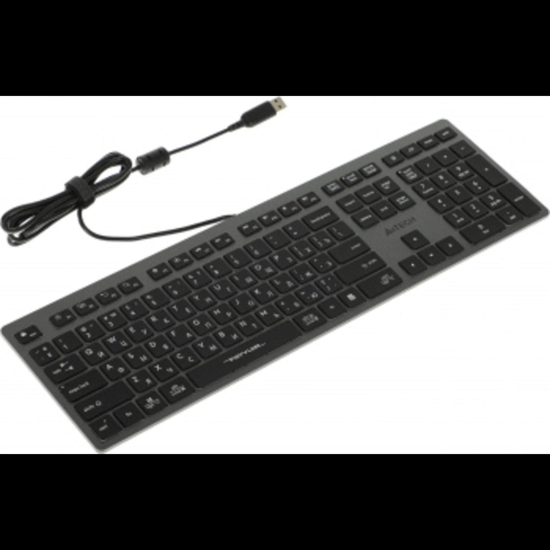 Клавиатура проводная A4Tech Fstyler FX60H, USB, серый/белый
