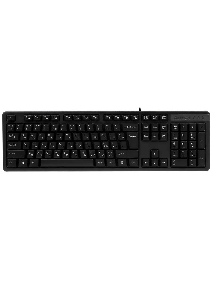 Клавиатура проводная A4Tech KKS-3, USB, черный