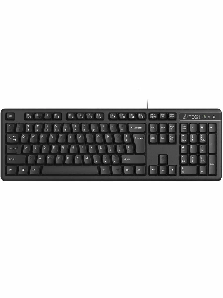 Клавиатура проводная A4Tech KKS-3, USB, черный