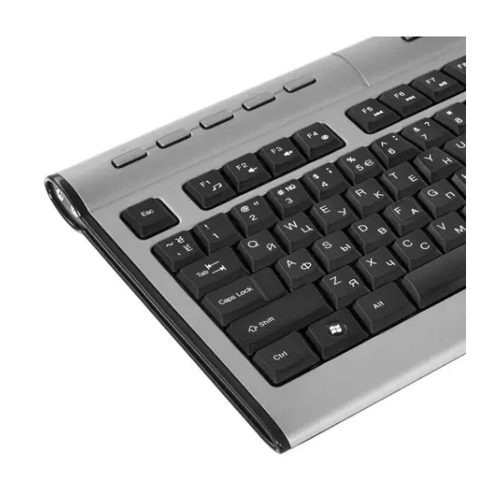 Клавиатура проводная A4Tech KLS-7MUU USB серебристый/черный