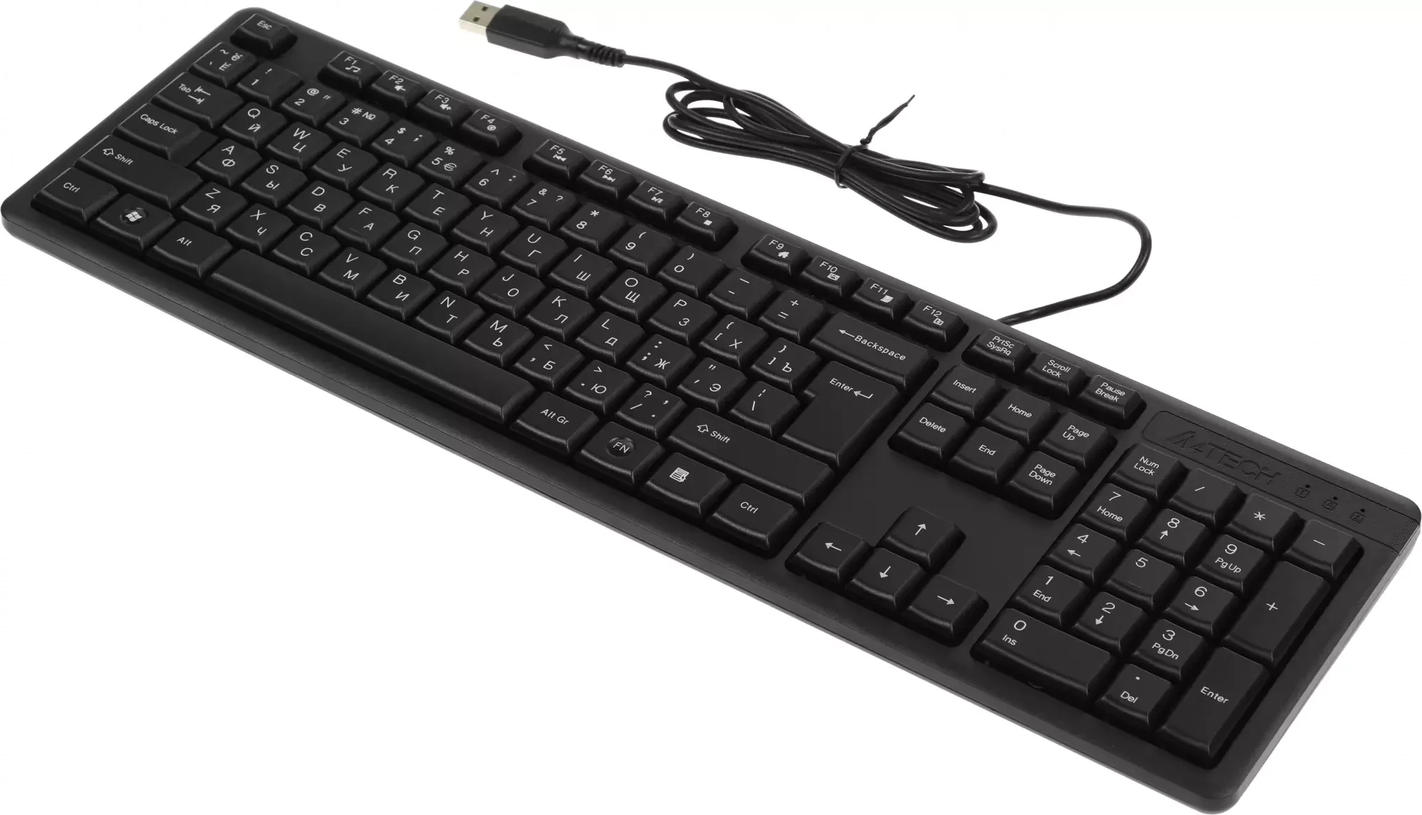 Клавиатура проводная A4Tech KR-3, USB, черный