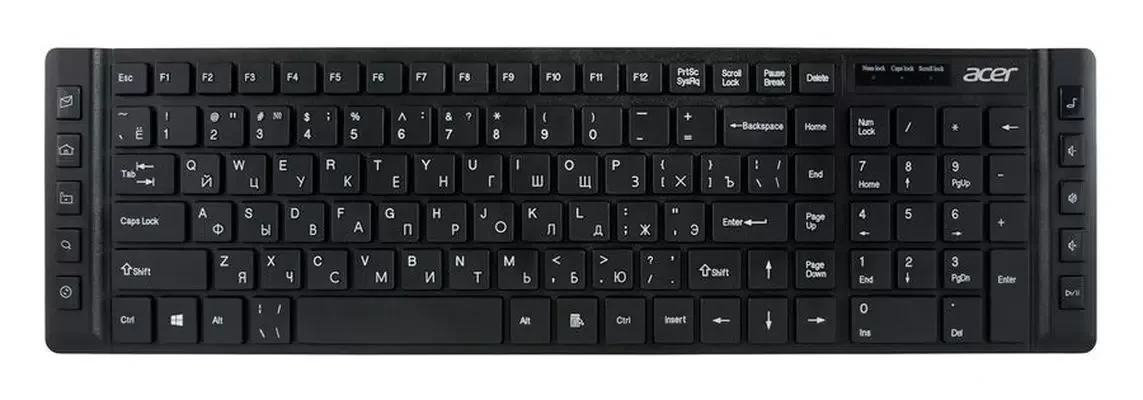 Клавиатура проводная Acer OKW010 ZL.KBDEE.002, USB, черный