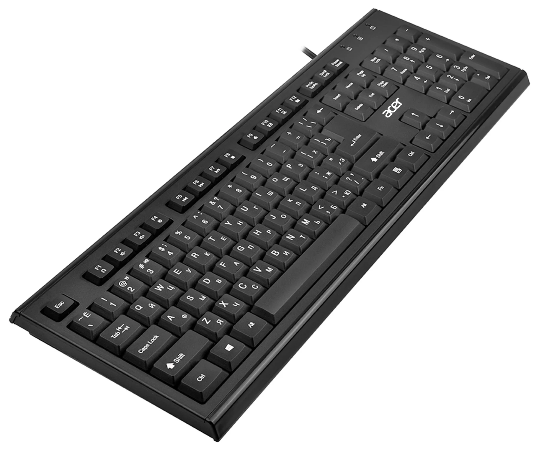 Клавиатура проводная Acer OKW120, USB, черный