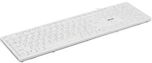 Клавиатура проводная Acer OKW123, USB, белый