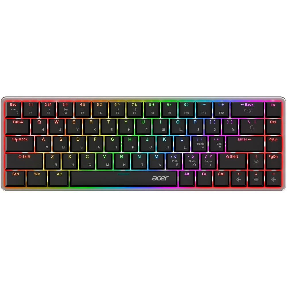 Клавиатура проводная Acer OKW302 (ZL.KBDCC.01C), USB, серебристый