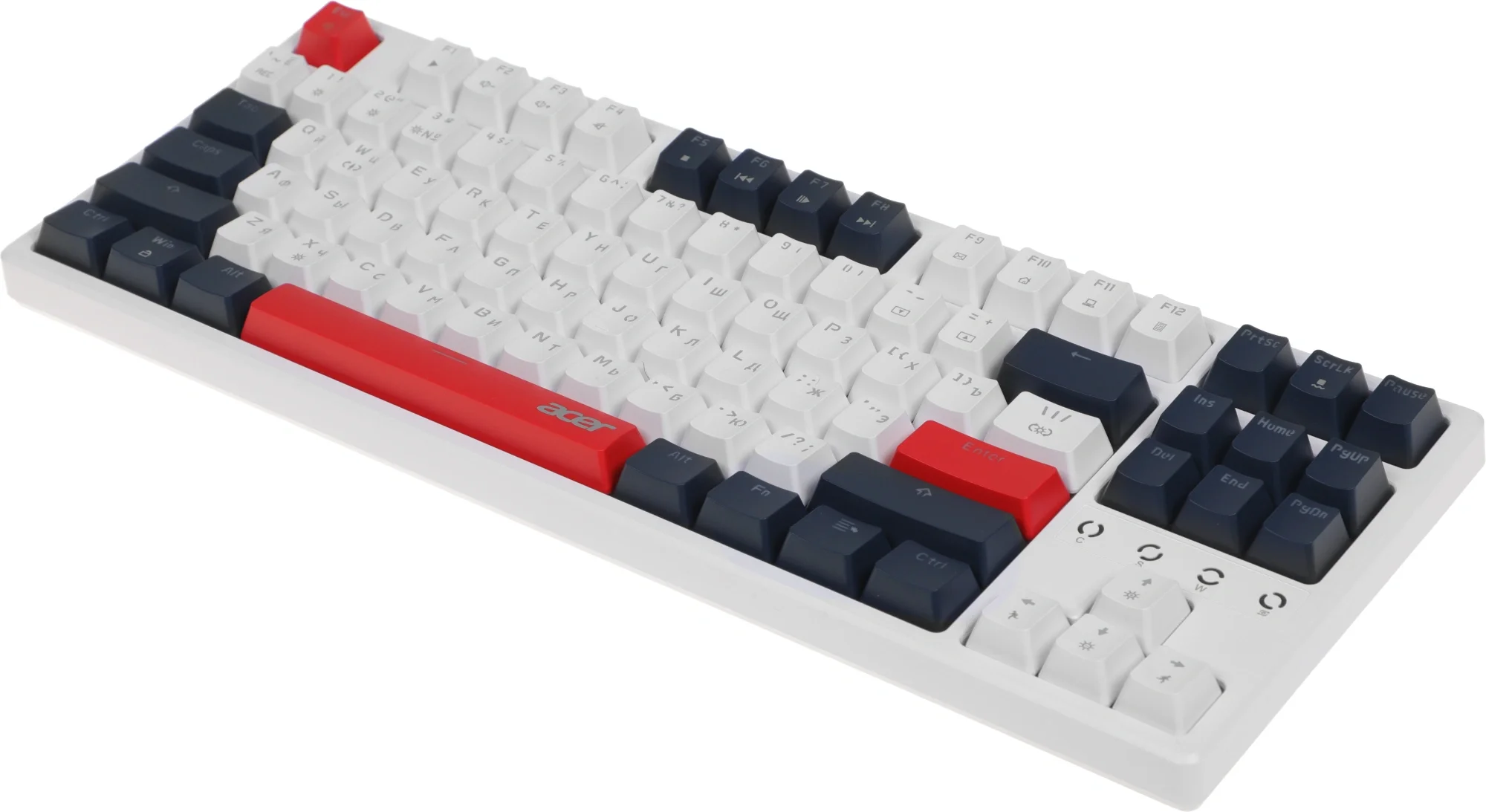 Клавиатура проводная Acer OKW305, USB, белый