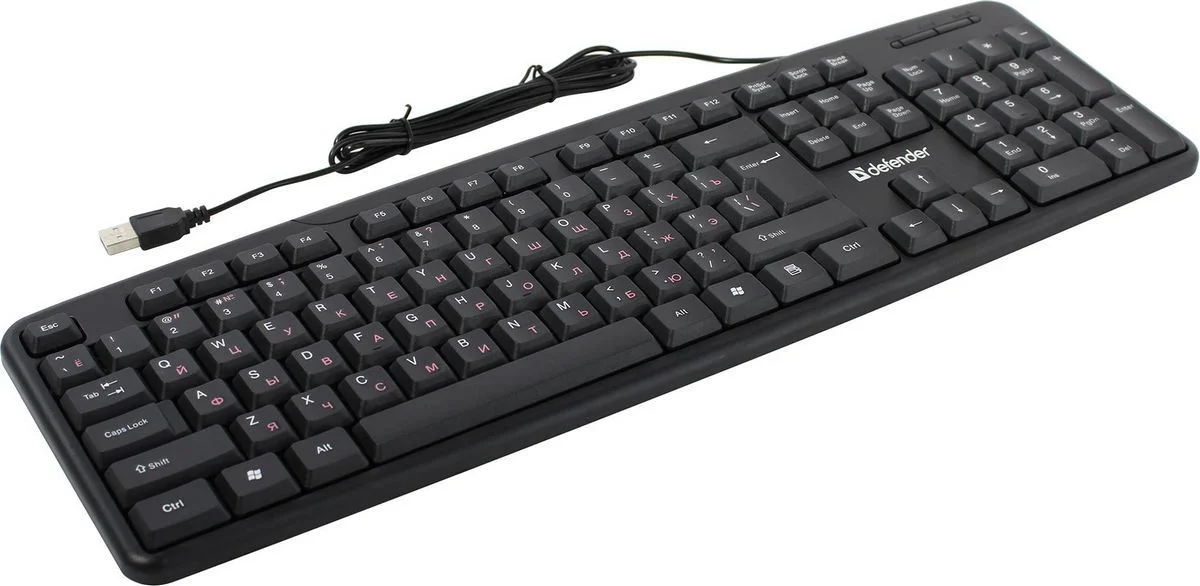 Клавиатура проводная Defender Astra HB-588, USB, черный