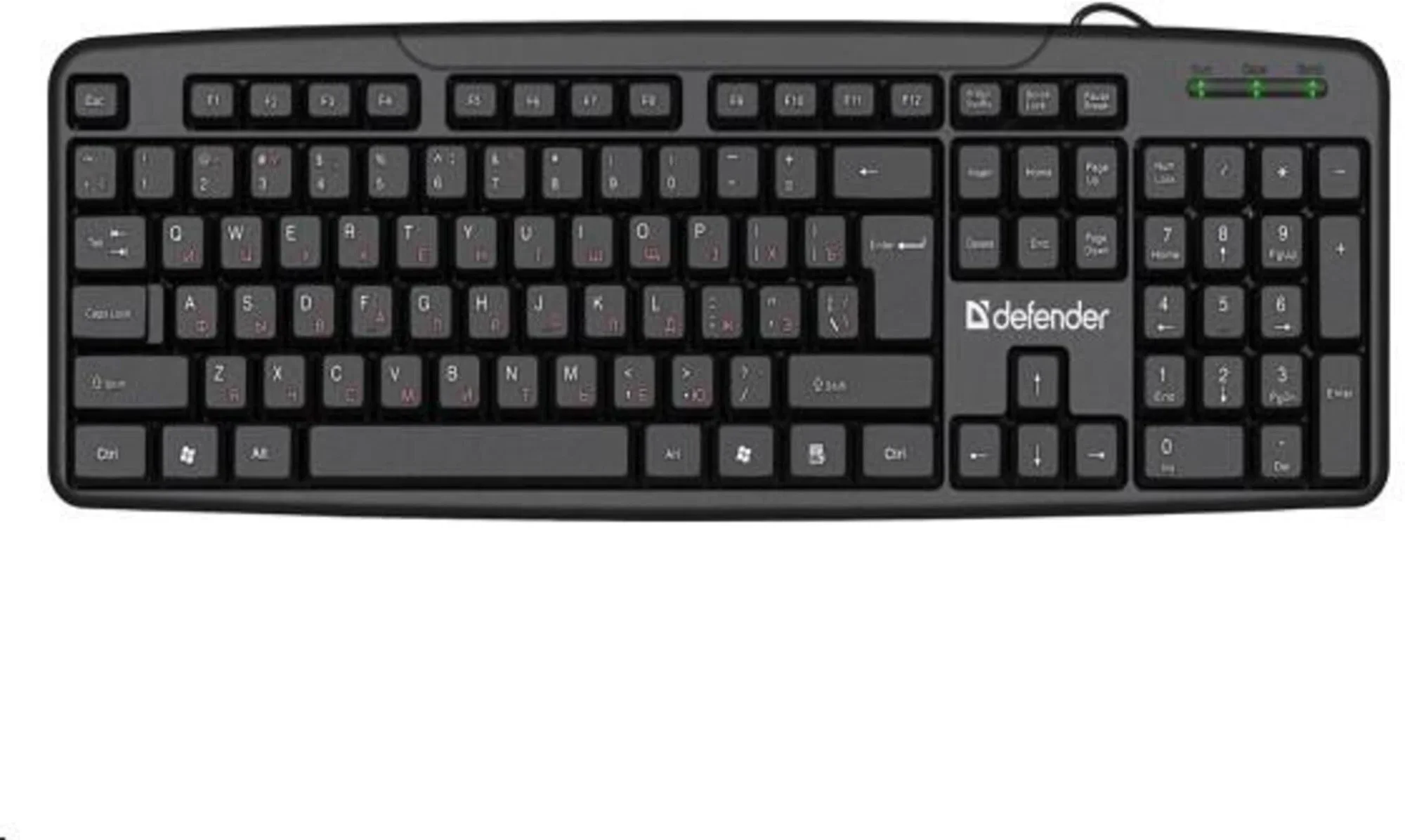 Клавиатура проводная Defender Astra HB-588, USB, черный