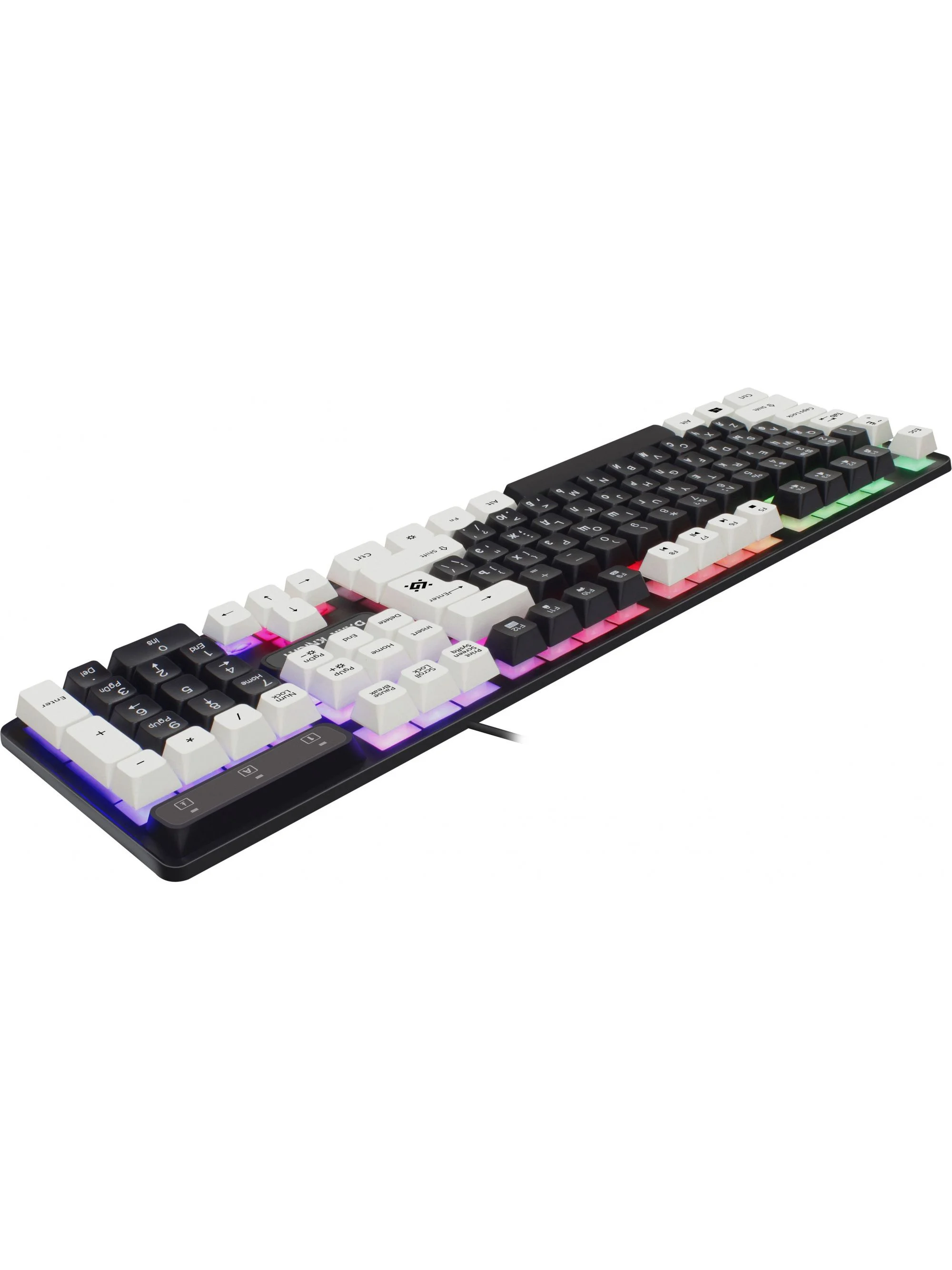 Клавиатура проводная Defender Dark Knight GK-077, USB, черный/белый