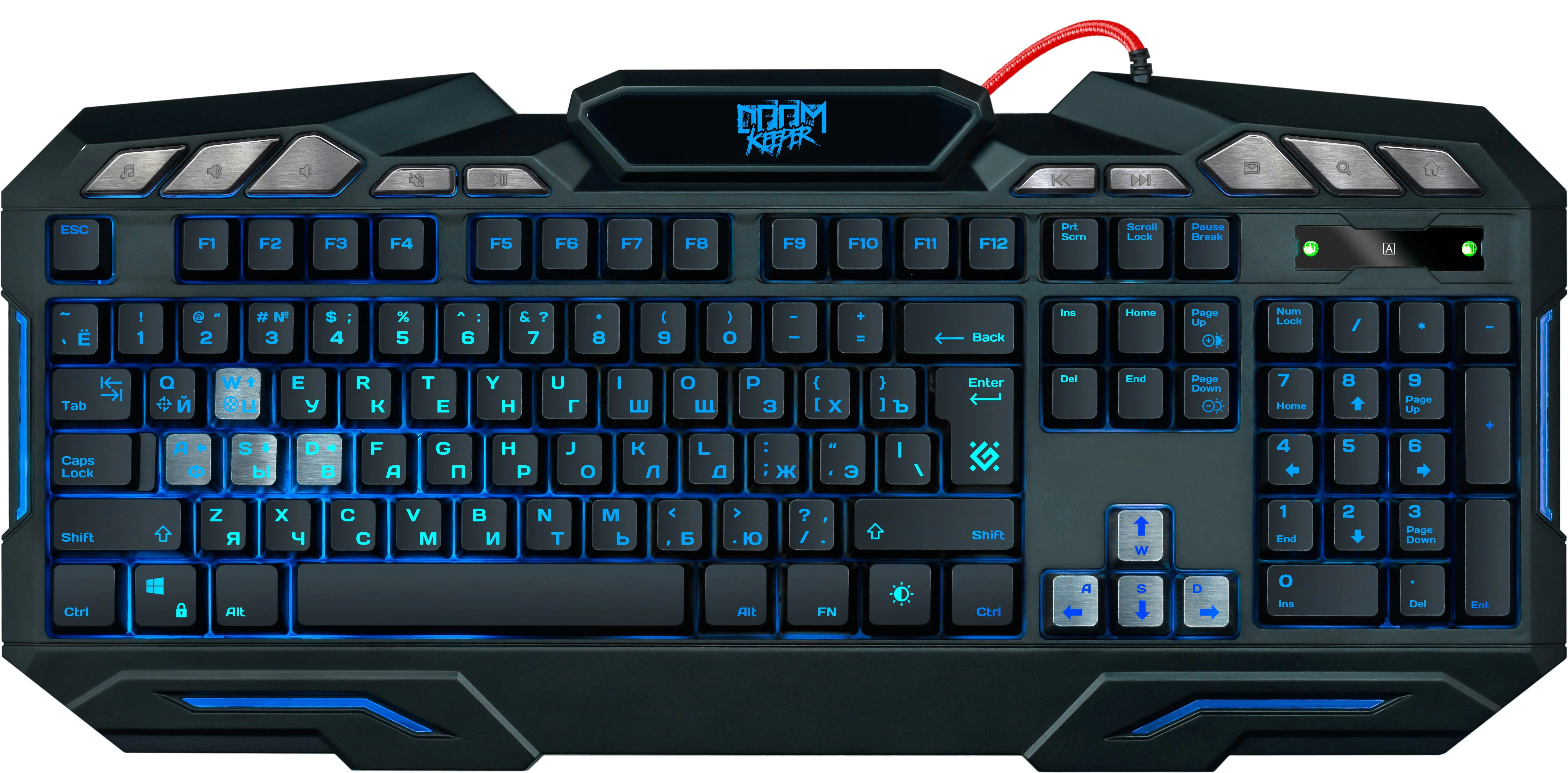 Клавиатура проводная Defender Doom Keeper GK-100DL RU, USB, черный