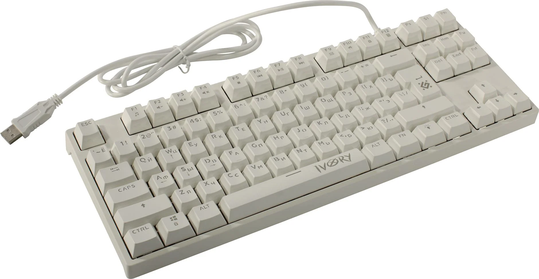 Клавиатура проводная Defender IVORY GK-579 USB белая