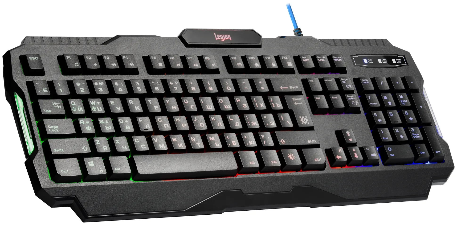 Клавиатура проводная Defender Legion GK-010DL RU, USB, черный
