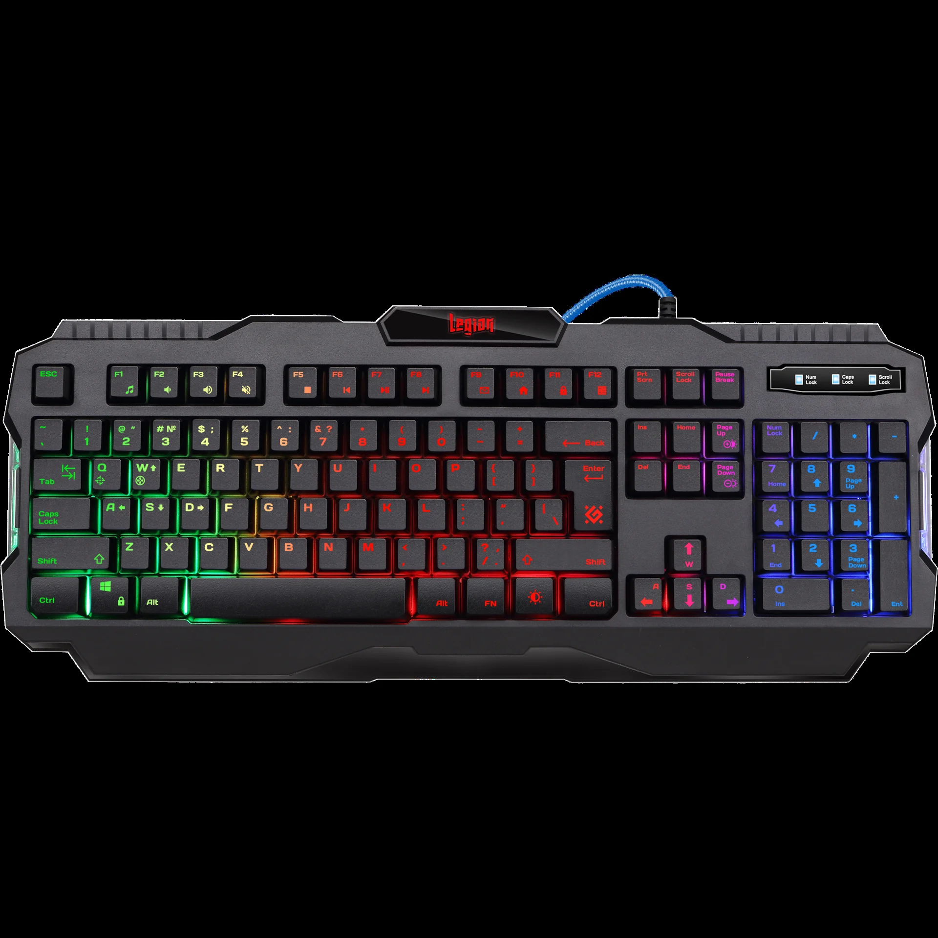 Клавиатура проводная Defender Legion GK-010DL RU, USB, черный