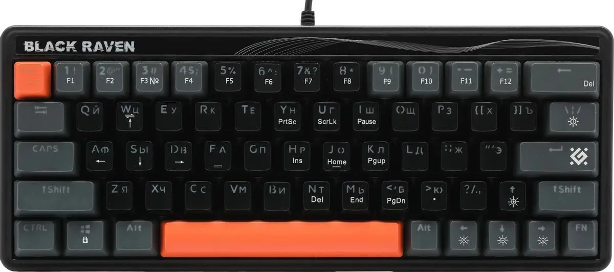 Клавиатура проводная Defender MECHANICAL BLK RAVEN GK-417 RU RGb