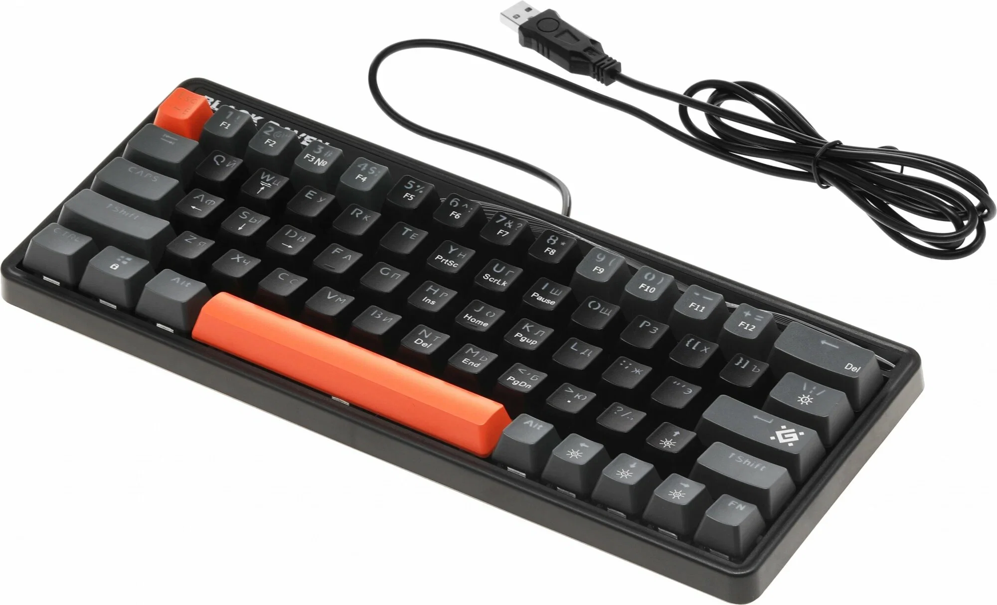 Клавиатура проводная Defender MECHANICAL BLK RAVEN GK-417 RU RGb