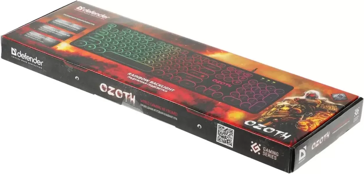 Клавиатура проводная Defender Ozoth GK-106, USB, черный