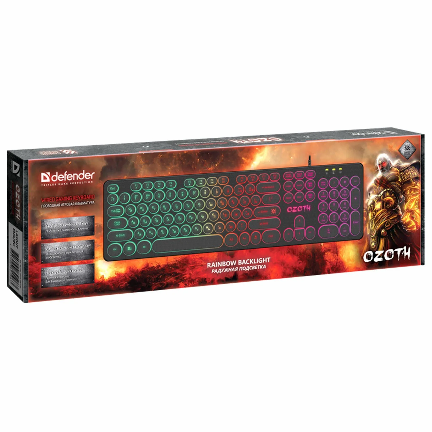 Клавиатура проводная Defender Ozoth GK-106, USB, черный