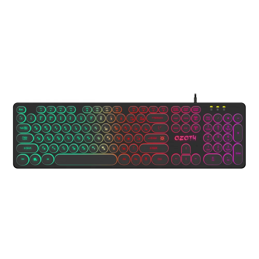 Клавиатура проводная Defender Ozoth GK-106, USB, черный