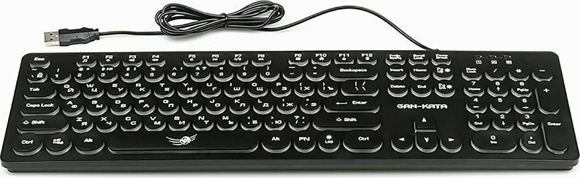 Клавиатура проводная Dialog Gan-Kata KGK-16U BLACK - игровая с RGb-подсветкой, USB, черная