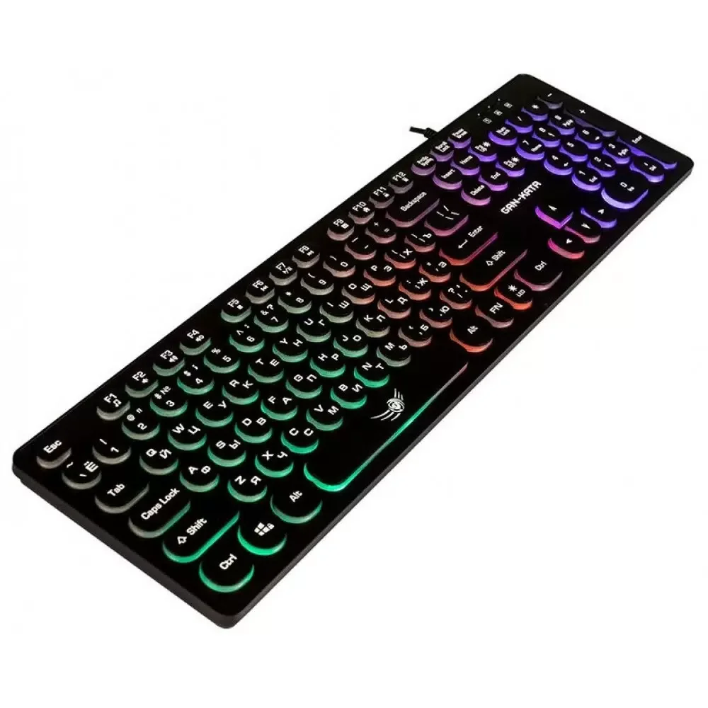 Клавиатура проводная Dialog Gan-Kata KGK-16U BLACK - игровая с RGb-подсветкой, USB, черная