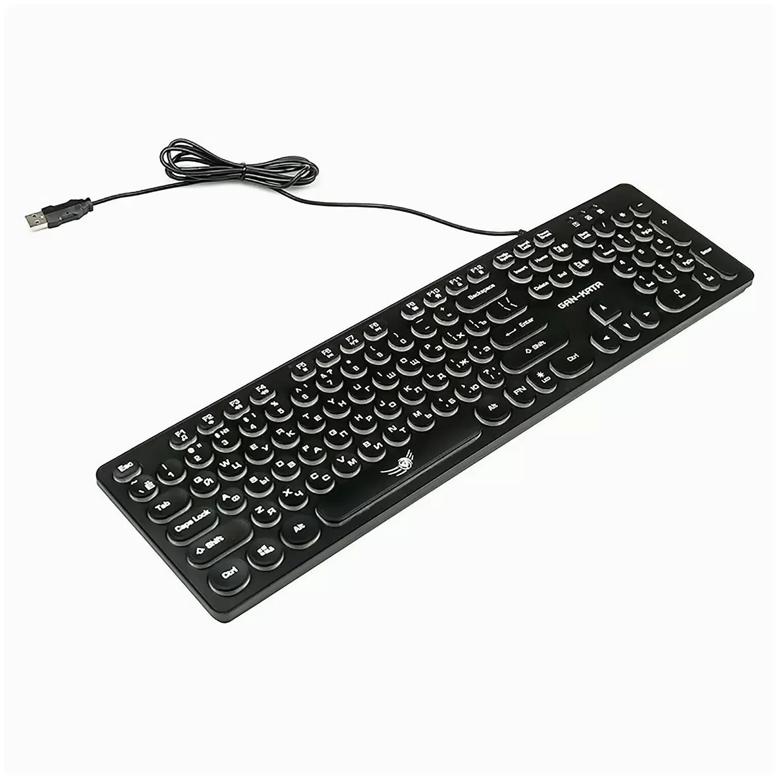 Клавиатура проводная Dialog Gan-Kata KGK-16U BLACK - игровая с RGb-подсветкой, USB, черная