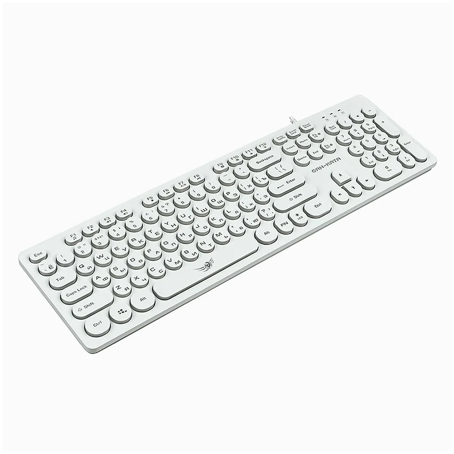 Клавиатура проводная Dialog Gan-Kata KGK-16U WHITE - игровая с RGb-подсветкой, USB, белая