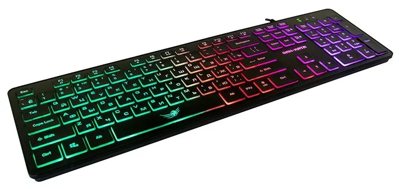 Клавиатура проводная Dialog Gan-Kata KGK-17U BLACK - игровая с RGb-подсветкой, USB, черная