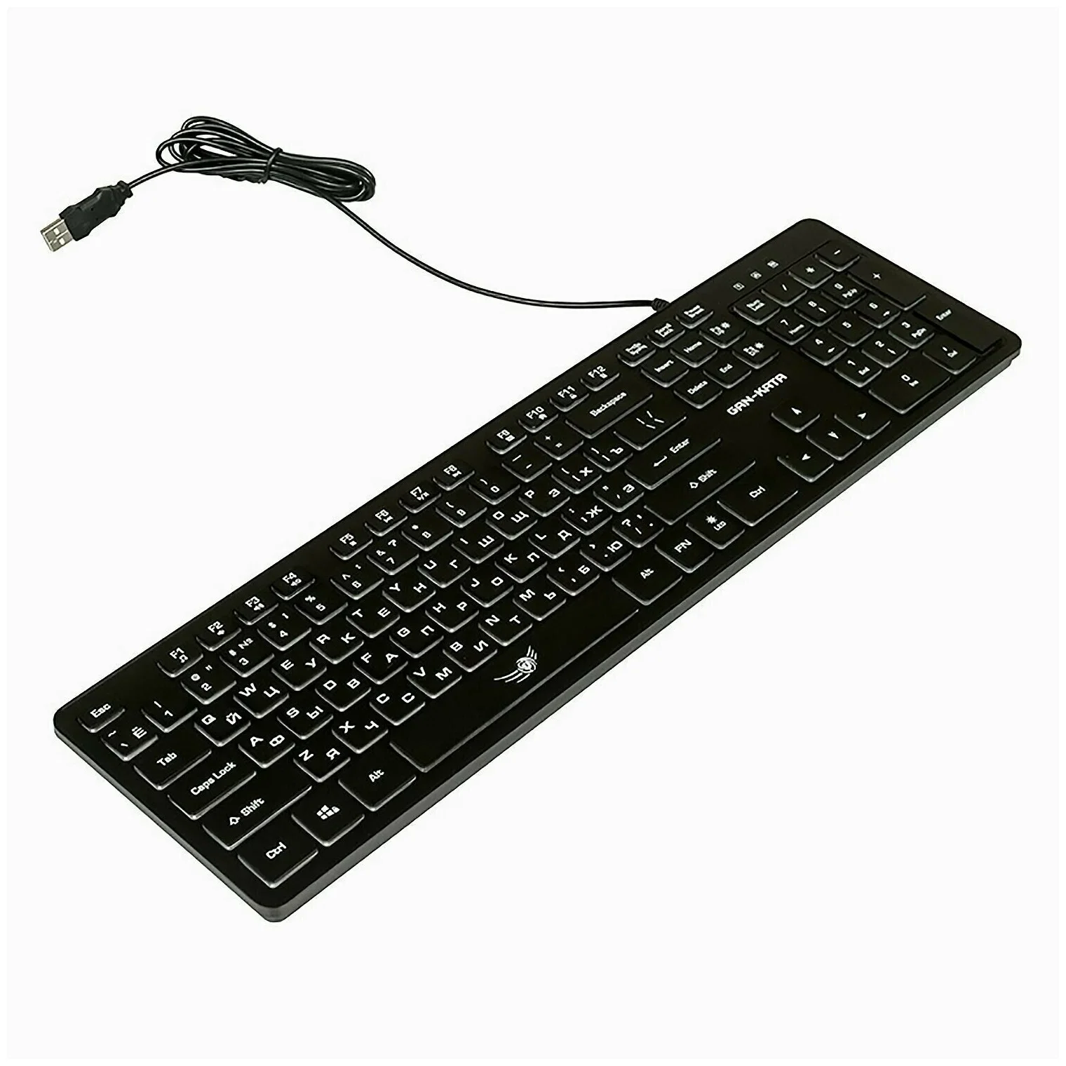 Клавиатура проводная Dialog Gan-Kata KGK-17U BLACK - игровая с RGb-подсветкой, USB, черная