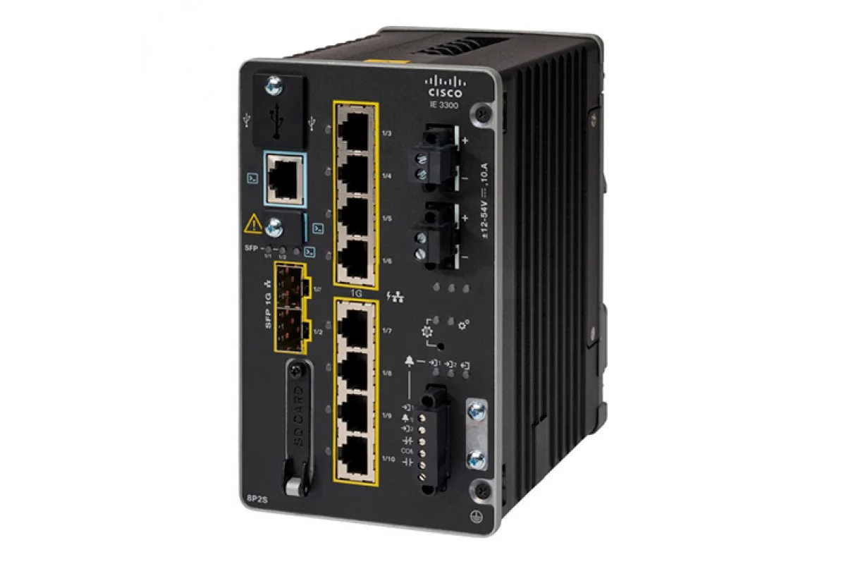 Коммутатор CISCO Catalyst IE3300 with 8 GE Copper and 2 GE SFP, Modular, Network Essentials, IE-3300-8T2S-E