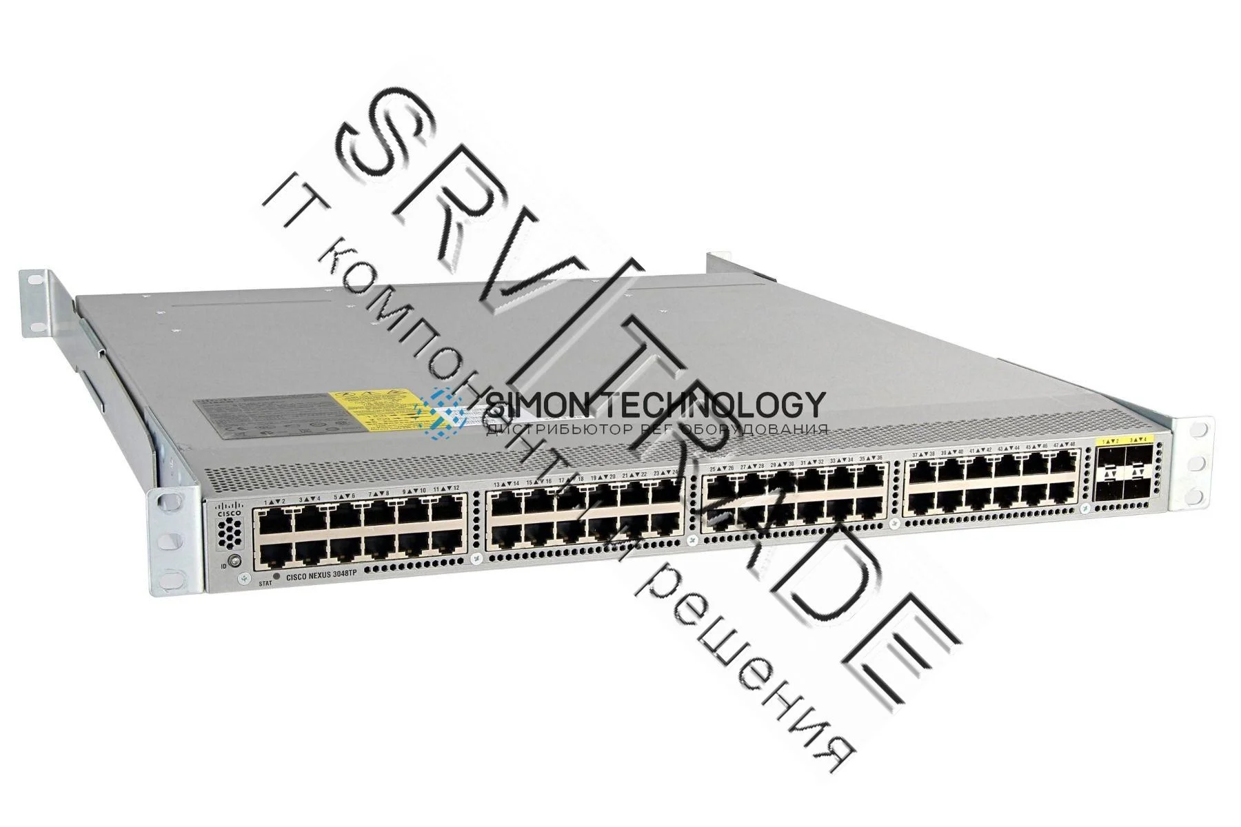 Коммутатор Cisco Nexus N9K-C93180YC-FX, 48×25 Гбит/с SFP+, 6×100 Гбит/с QSFP28