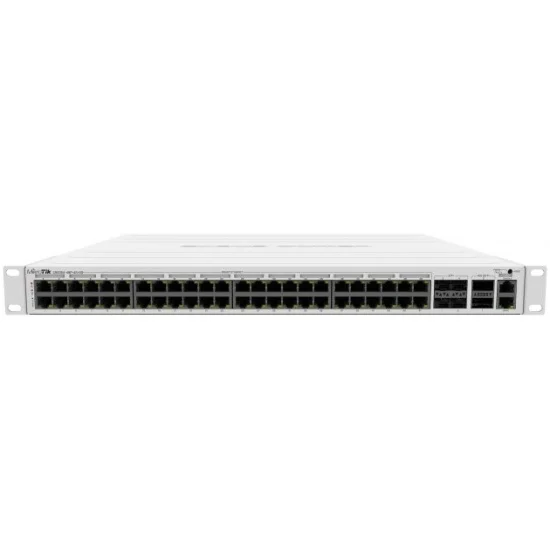 Коммутатор CRS354-48P-4S+2Q+RM Cloud Router Switch 354-48P-4S+2Q+RM with 48 x Gigabit RJ45 LAN (all PoE-out), 4 x 10G SFP+ cages, 2 x 40G QSFP+ cages,
