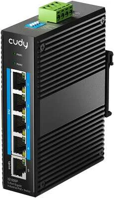 Коммутатор CUDY 5-Port Gigabit Industrial PoE Switch 5-Port Aluminum Industrial, 1000Mbps 5-Port RJ45, 802.3at/af, Din-rail design, Power supply: DC12