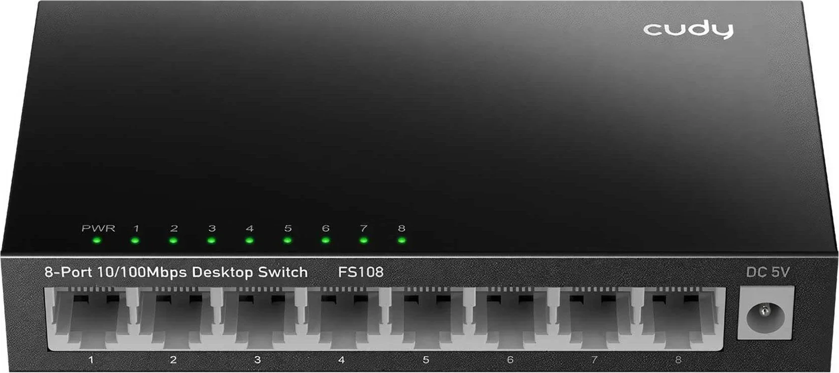 Коммутатор Cudy FS105 5-Port 10/100 Mbps Desktop Switch, 5 10/100M RJ45 Ports, Loop Detection, Metal Case, Power Saving, Plug & Play