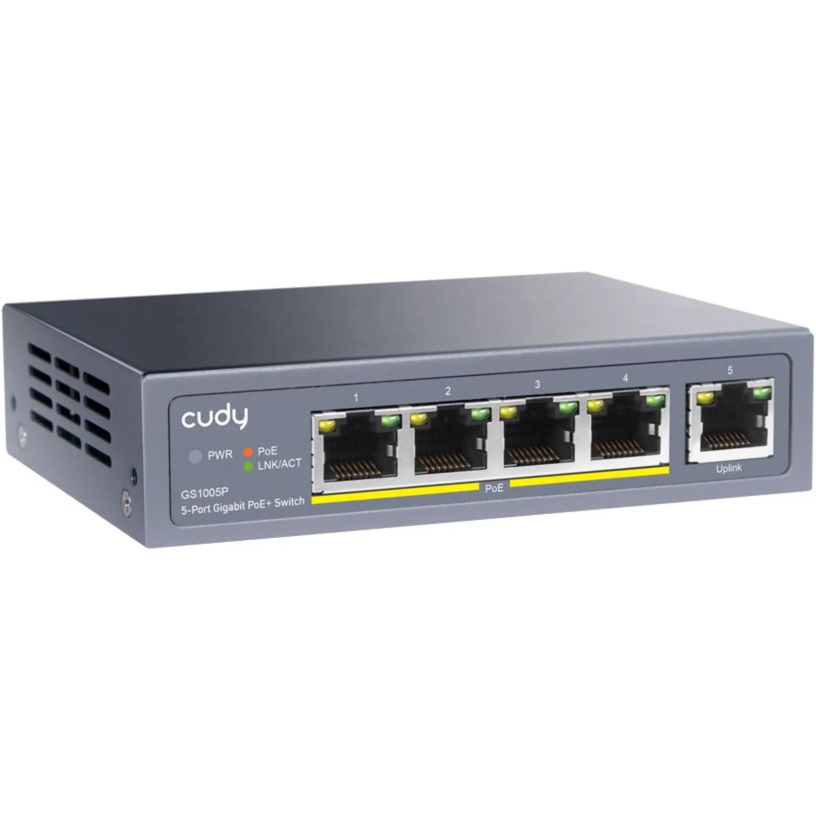 Коммутатор Cudy GS1005P (L2) 5x1 Гбит/с 5PoE 60W неуправляемый