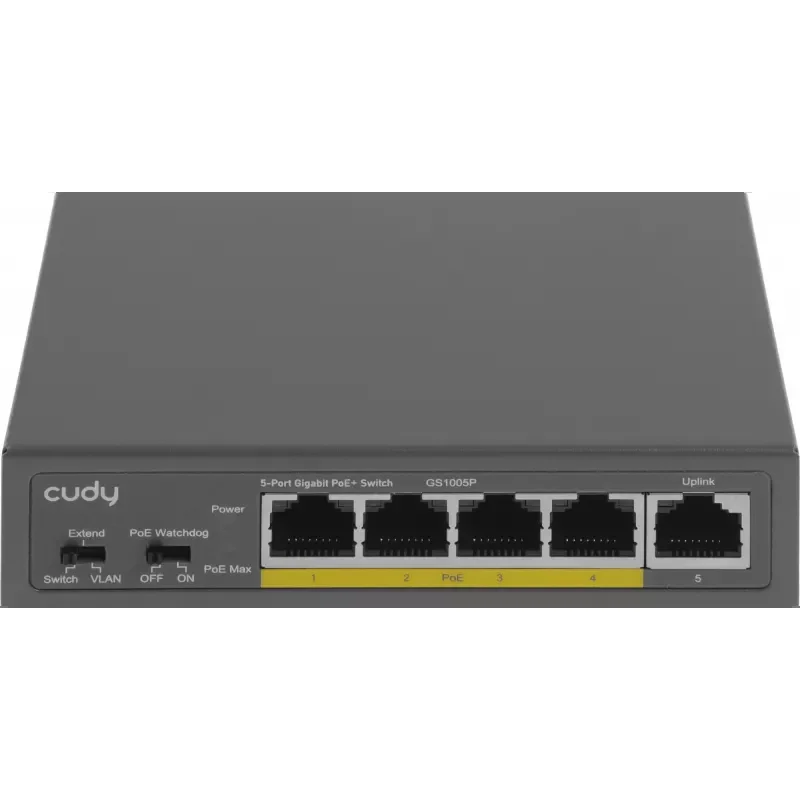 Коммутатор Cudy GS1005P (L2) 5x1 Гбит/с 5PoE 60W неуправляемый