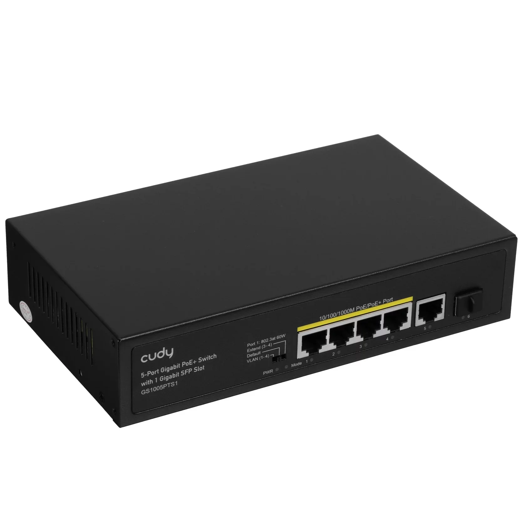 Коммутатор Cudy GS1005PTS1 (L2) 5x1 Гбит/с 1SFP 4PoE+ 120W неуправляемый