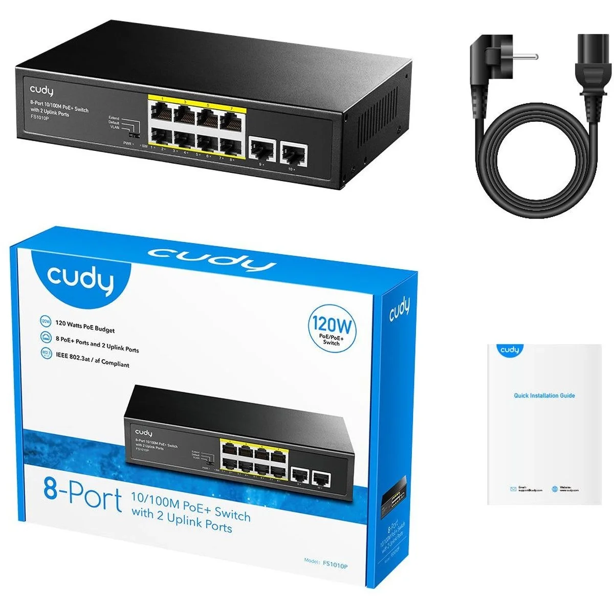 Коммутатор Cudy GS1006P (L2) 6x1 Гбит/с 6PoE+ неуправляемый
