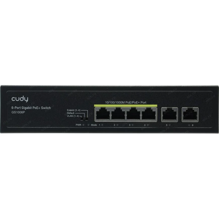 Коммутатор Cudy GS1006P (L2) 6x1 Гбит/с 6PoE+ неуправляемый