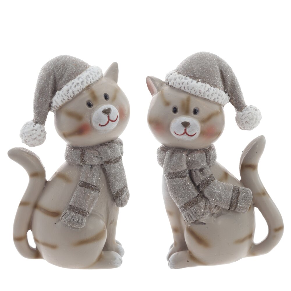 Фигурка декоративная "Кошка", L5 W4 H9 см, 2в.