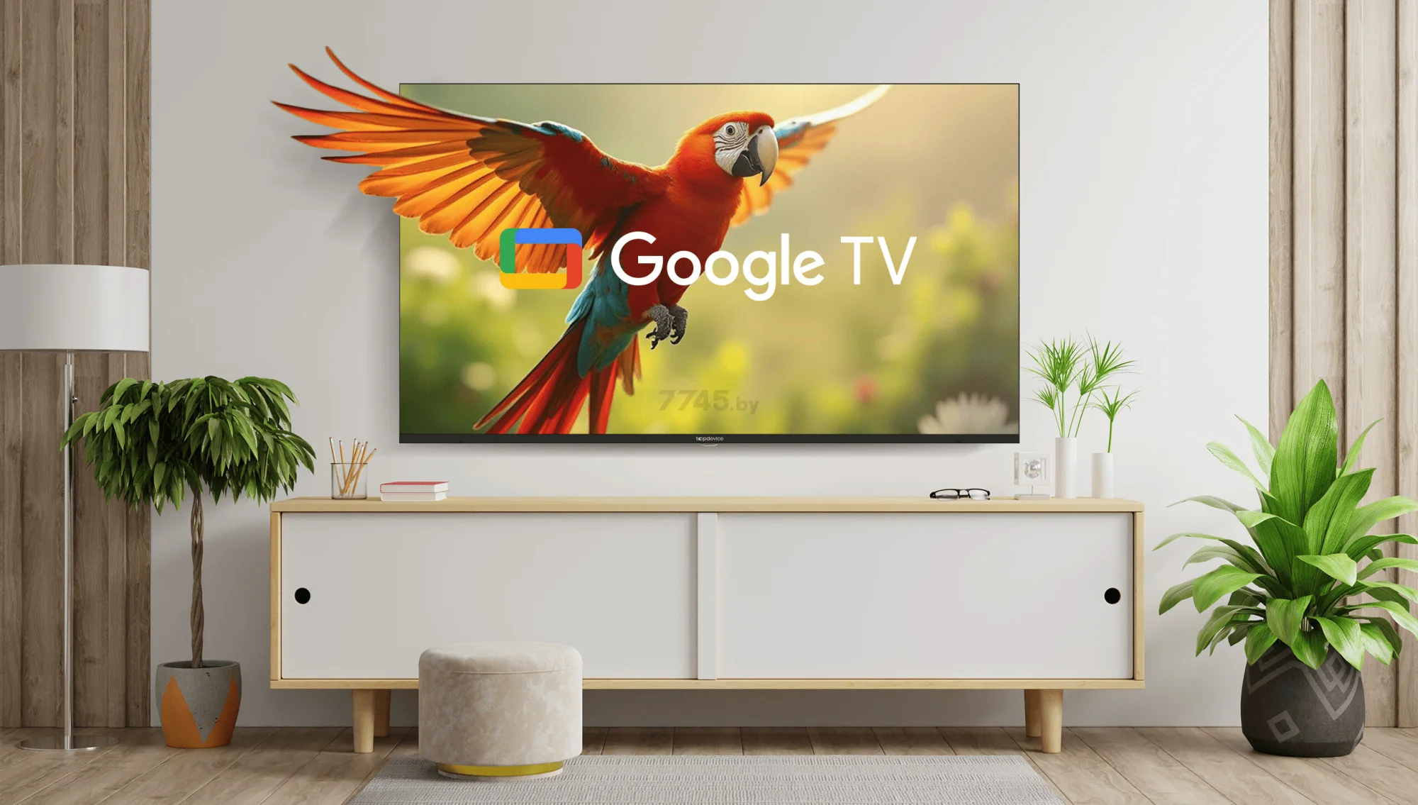 Телевизор Topdevice TV 50" QLED CQ09, c Google TV, 4K UHD (TDTV50CQ09U_BK), черный