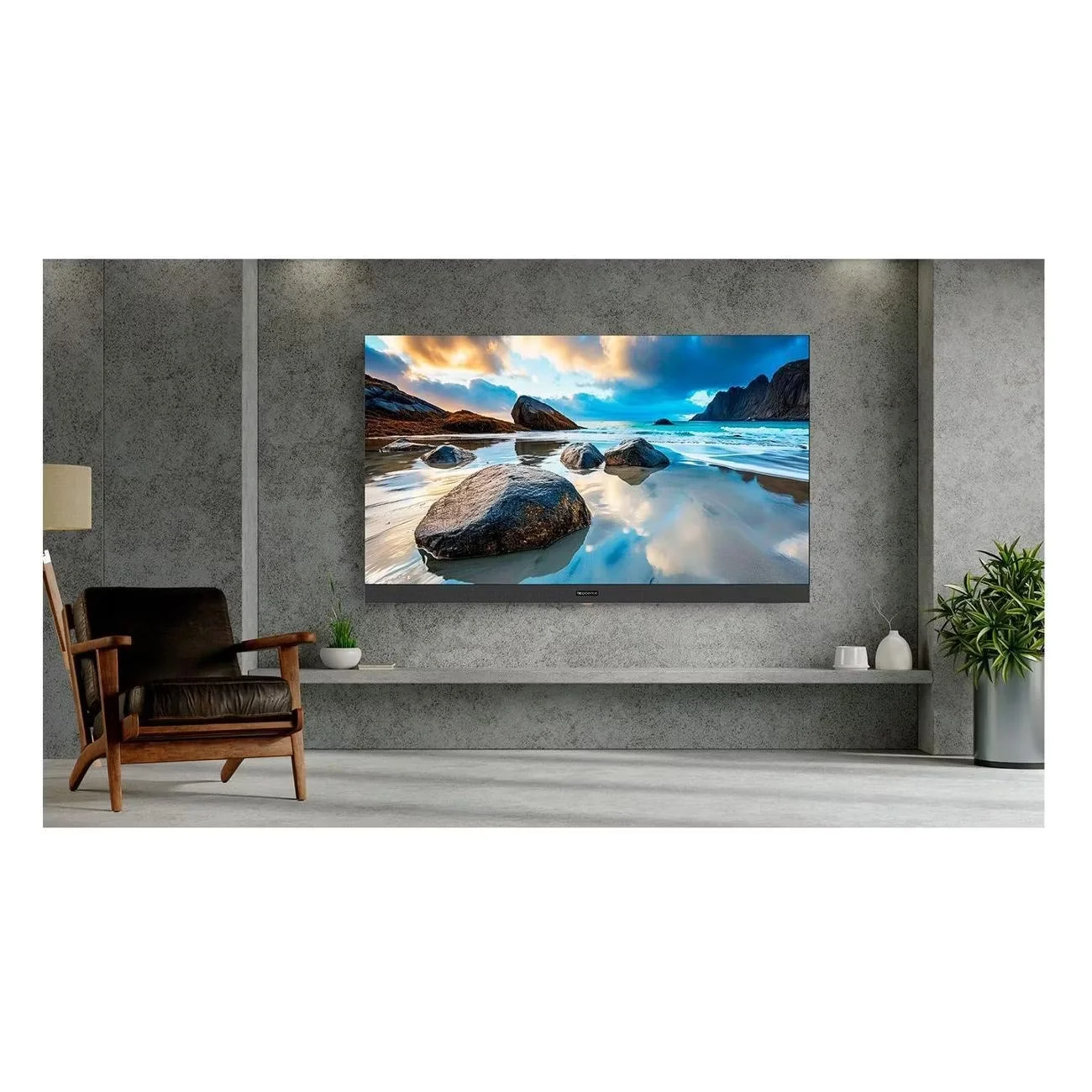 Телевизор Topdevice TV 55 QLED DQ08, c Google TV и саундбаром, 4K UHD (TDTV55DQ08U_BK)
