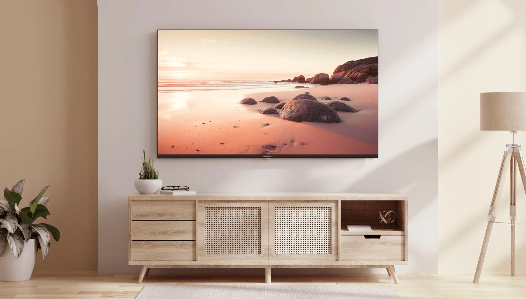 Телевизор Topdevice TV 55" QLED CQ09, c Google TV, 4K UHD (TDTV55CQ09U_BK), черный