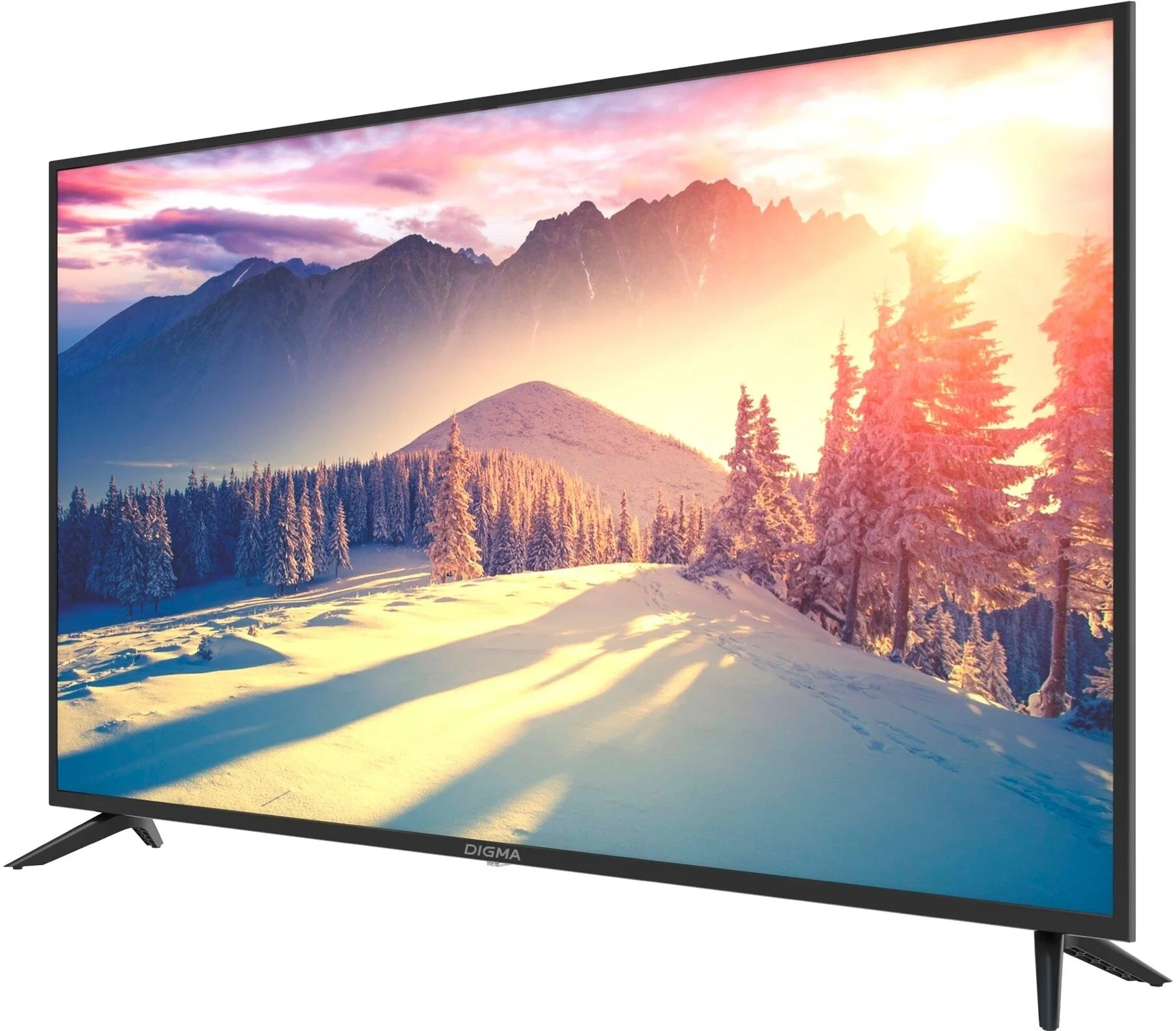 Телевизор LED Digma 65" DM-LED65UBB41 Android TV Frameless Metal темно-серебристый/серебристый 4K Ultra HD 60Hz DVB-T DVB-T2 DVB-C DVB-S DVB-S2 USB Wi