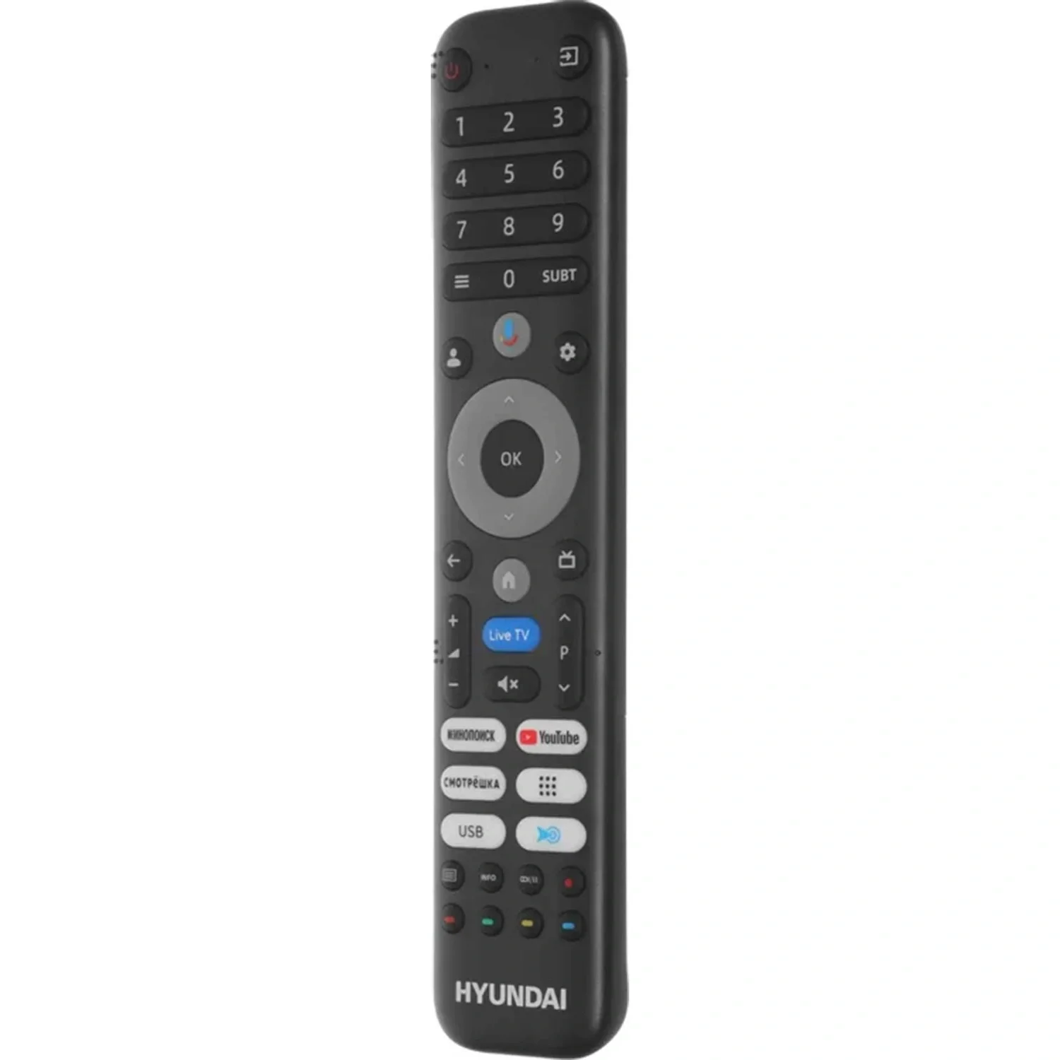 Телевизор LED Hyundai 50" H-LED50BU7011 Google TV Frameless Metal черный/черный 4K Ultra HD 60Hz MEMC DVB-T DVB-T2 DVB-C DVB-S DVB-S2 USB WiFi Smart T