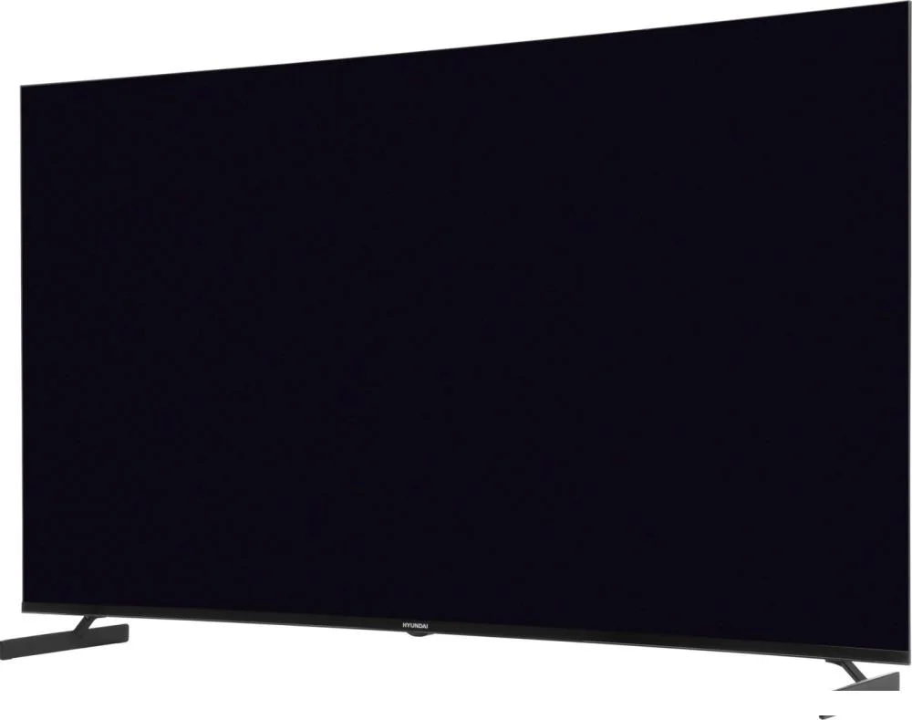 Телевизор LED Hyundai 65" H-LED65BU7011 Google TV Frameless Metal черный 4K Ultra HD 60Hz MEMC DVB-T DVB-T2 DVB-C DVB-S DVB-S2 USB WiFi Smart TV