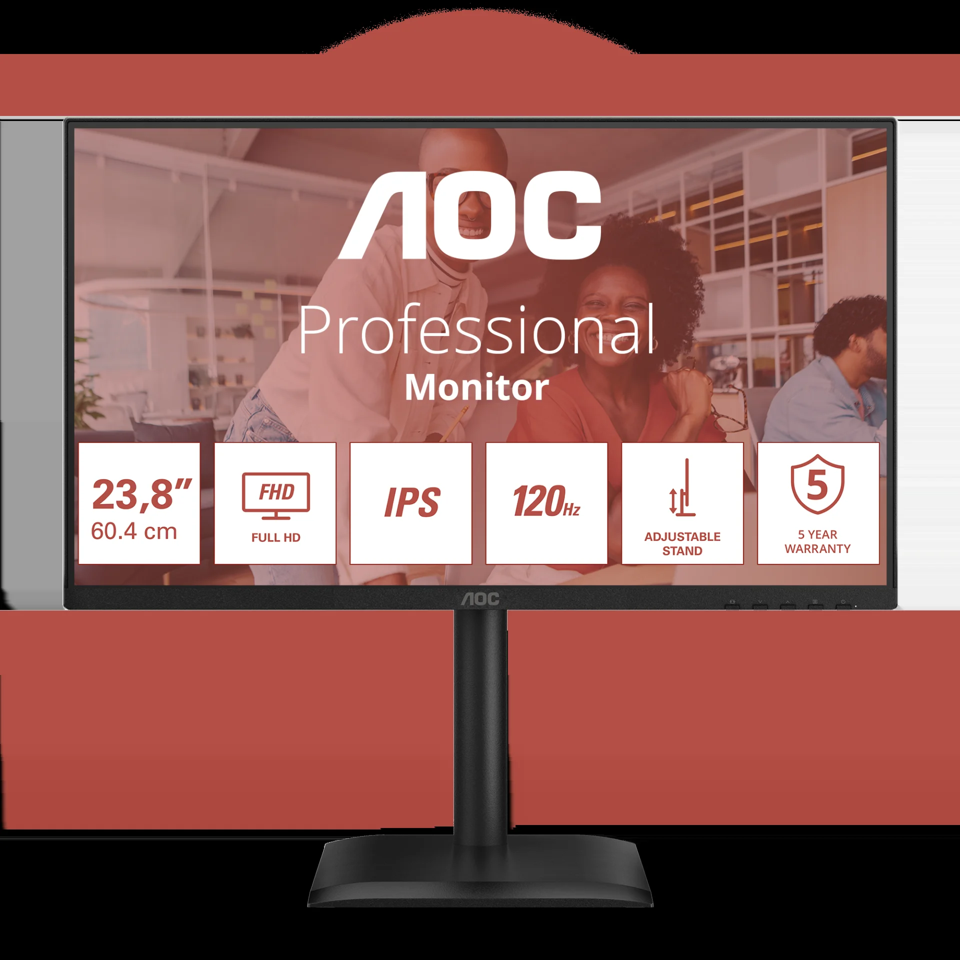 МОНИТОР 27" AOC Q27E4U Black с поворотом экрана (IPS, 2560x1440, 120Hz, 4 ms, 178°/178°, 350 cd/m, 1500:1, +HDMI 2.0,DP)