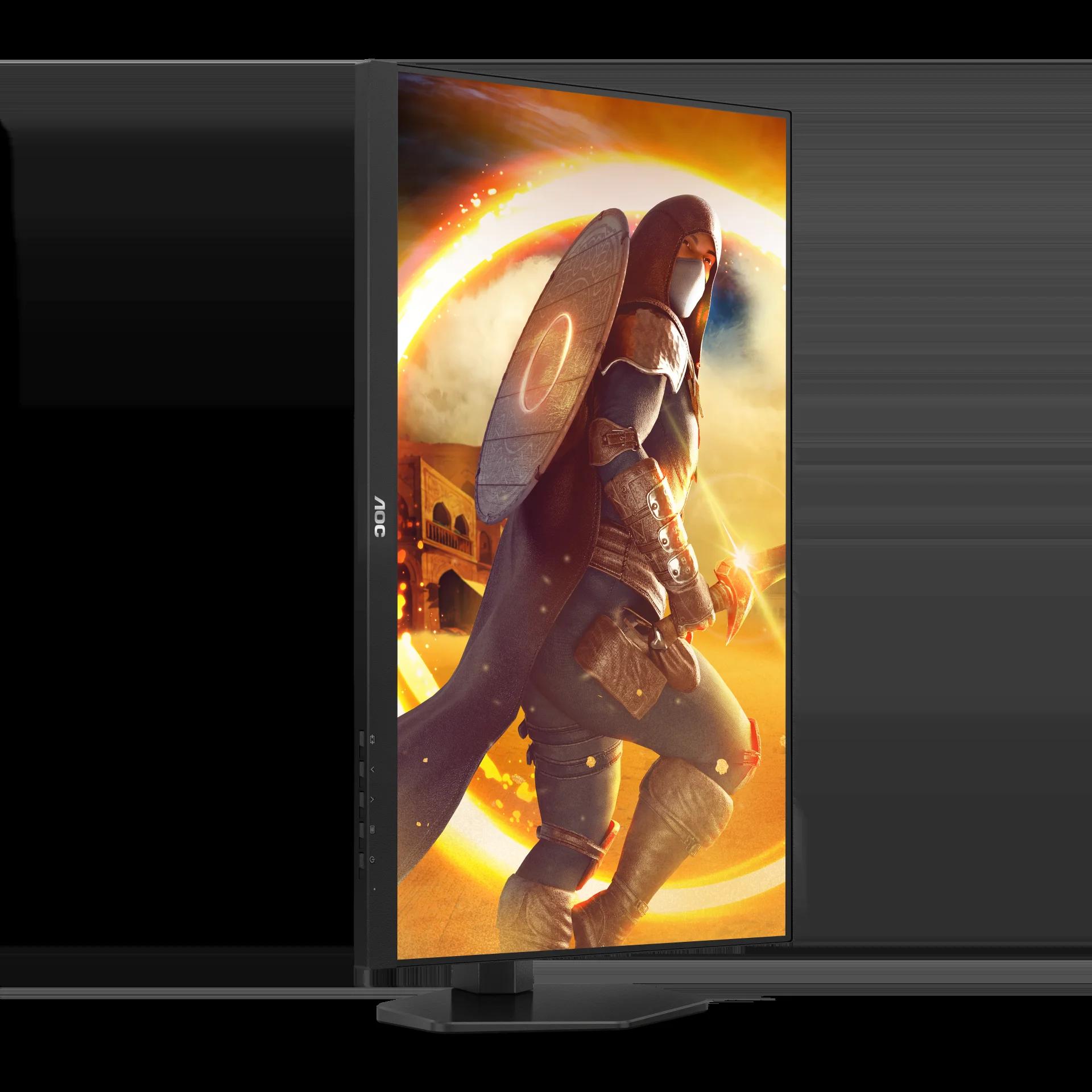 МОНИТОР 27" AOC Q27G4/D Black-Red с поворотом экрана (IPS, 2560x1440, 200Hz, 0.3 ms, 178°/178°, 450 cd/m, 80M:1, +HDMI)