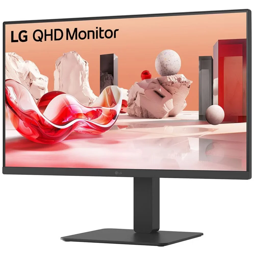 МОНИТОР 27" LG 27BA65QB-B Black с поворотом экрана (IPS, 2560x1440, 100Hz, 5 ms, 178°/178°, 350 cd/m, 1000:1, +HDMI 2.0)