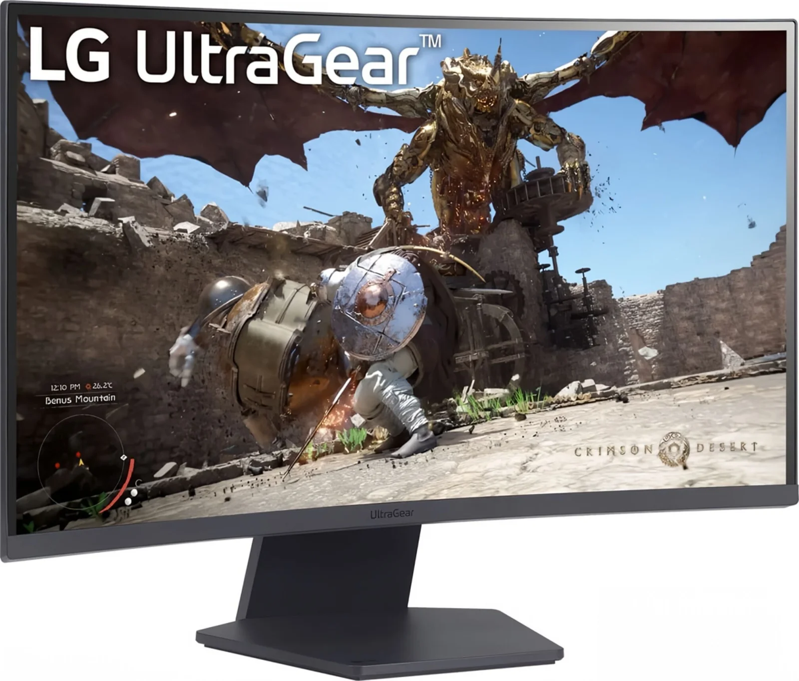 МОНИТОР 27" LG 27GS60QC-B Black (VA, изогнутый, 2560x1440, 180Hz, 1 ms, 178°/178°, 300 cd/m, 3000:1, +2хHDMI 2.0, +DP)